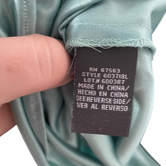 Vtg Y2K Babydoll Dress 22W / 3X Black Teal Mesh Beaded Vamp Goth Fairy Twilight - Picture 6 of 7